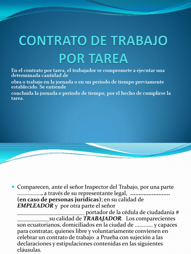 contrato por tarea