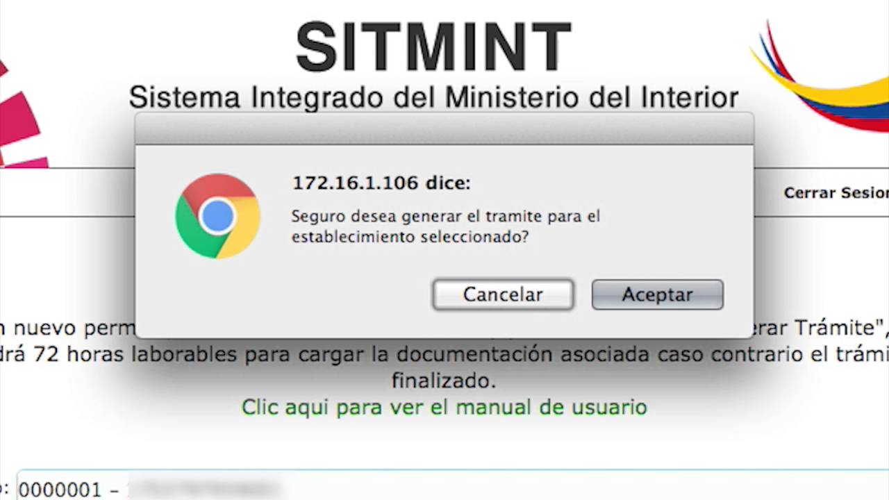 permiso de funcionamiento del ministerio del interior